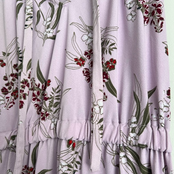 Joe Fresh Purple Floral Sleeveless V-Neck Sundress Large Women's - Picture 3 of 5